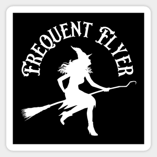 Frequent Flyer Witch Sticker